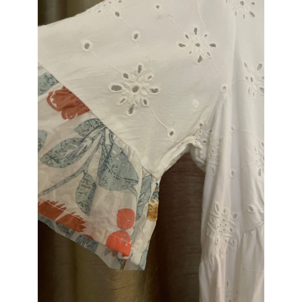 Myra Bag Bohera apparel dress size XL white tiered eyelet embroidery - Picture 5 of 8